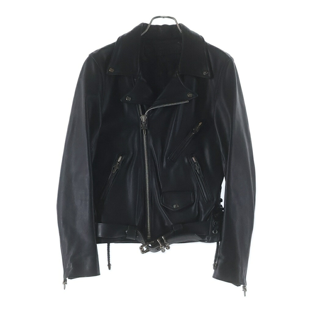 CHROME HEARTS(クロムハーツ) サイズ:S JJ DEAN JJディーン ダガージップライダースレザージャケット レディース ブラック【中古】【程度A】【カラーブラック】【取扱店舗BRING京都河原町店】｜ブランド買取・販売　BRING