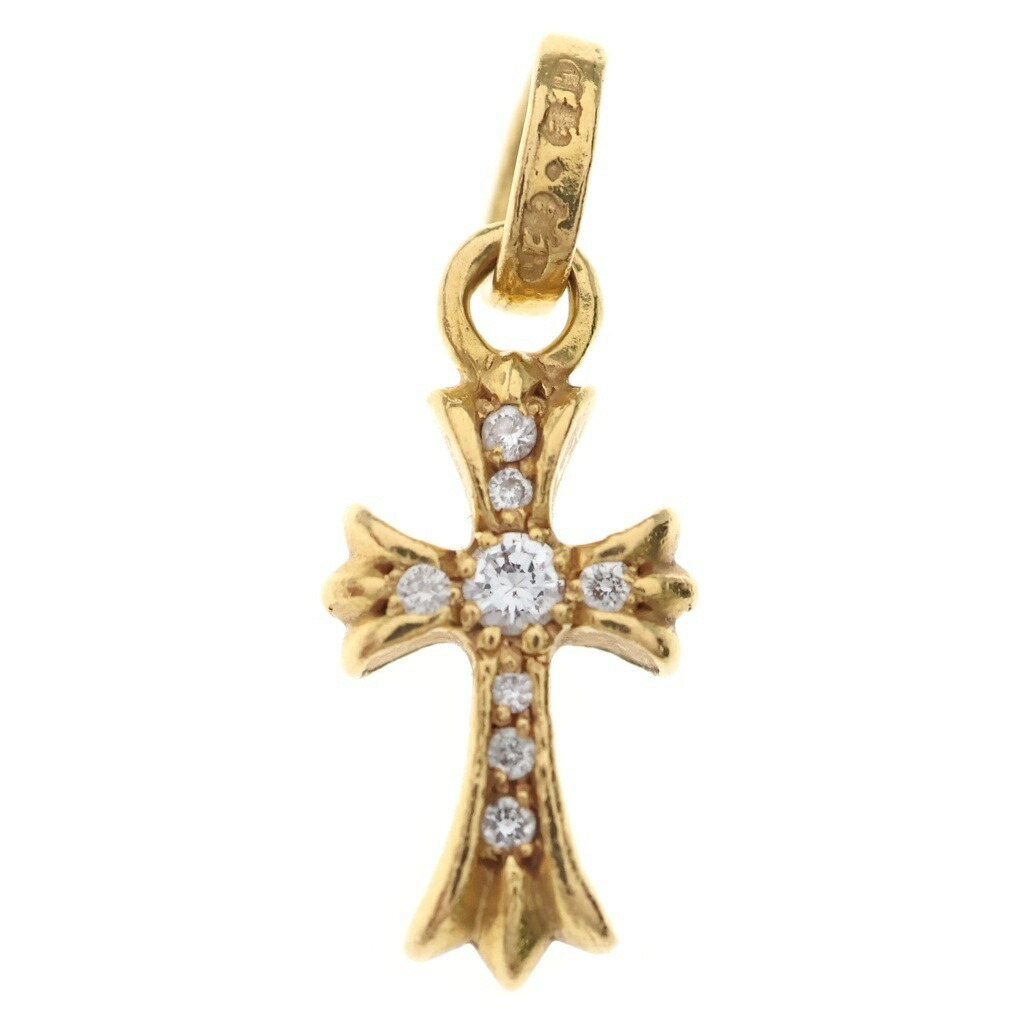 CHROME HEARTS(クロムハーツ) 22K CRS BBYFAT P/DIA ベイビーファットクロス PAVE金剛石 シャンデリヤとっ始め ゴールド BCA035【中古】【度合いB】【色つやゴールド】【取りまわしバス発着場BRING心斎橋店】