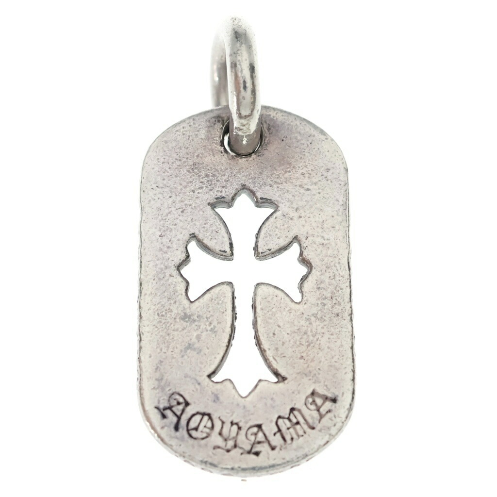 CHROME HEARTS(クロムハーツ) D TAG SML CO CRS カットアウトクロスドッグタグ スモール 奥つ城所制限事項 青写真 ドッグタグネックレストップ【中古】【座標軸B】【色合いしろがね色】【取りまわしバス発着場OneStyle原宿店】