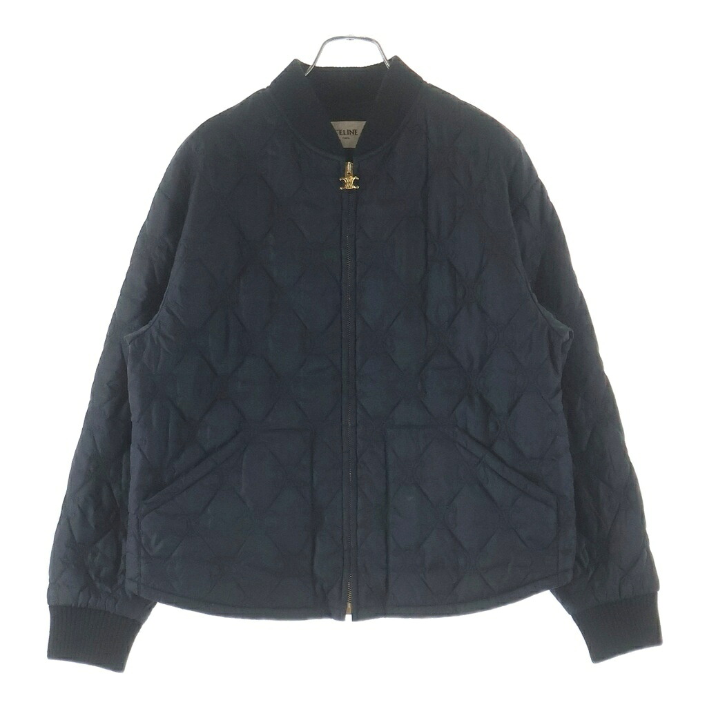 CELINE(セリーヌ) 大きさ:36 TRIOMPHE TEDDY JACKET トリオンフ 主題ひな型 ジップアップ テディ上衣 黒いこと レディース RV0G20281.38NO【中古】【座標軸B】【色つや黒いこと】【取りまわしバス発着場新宿】