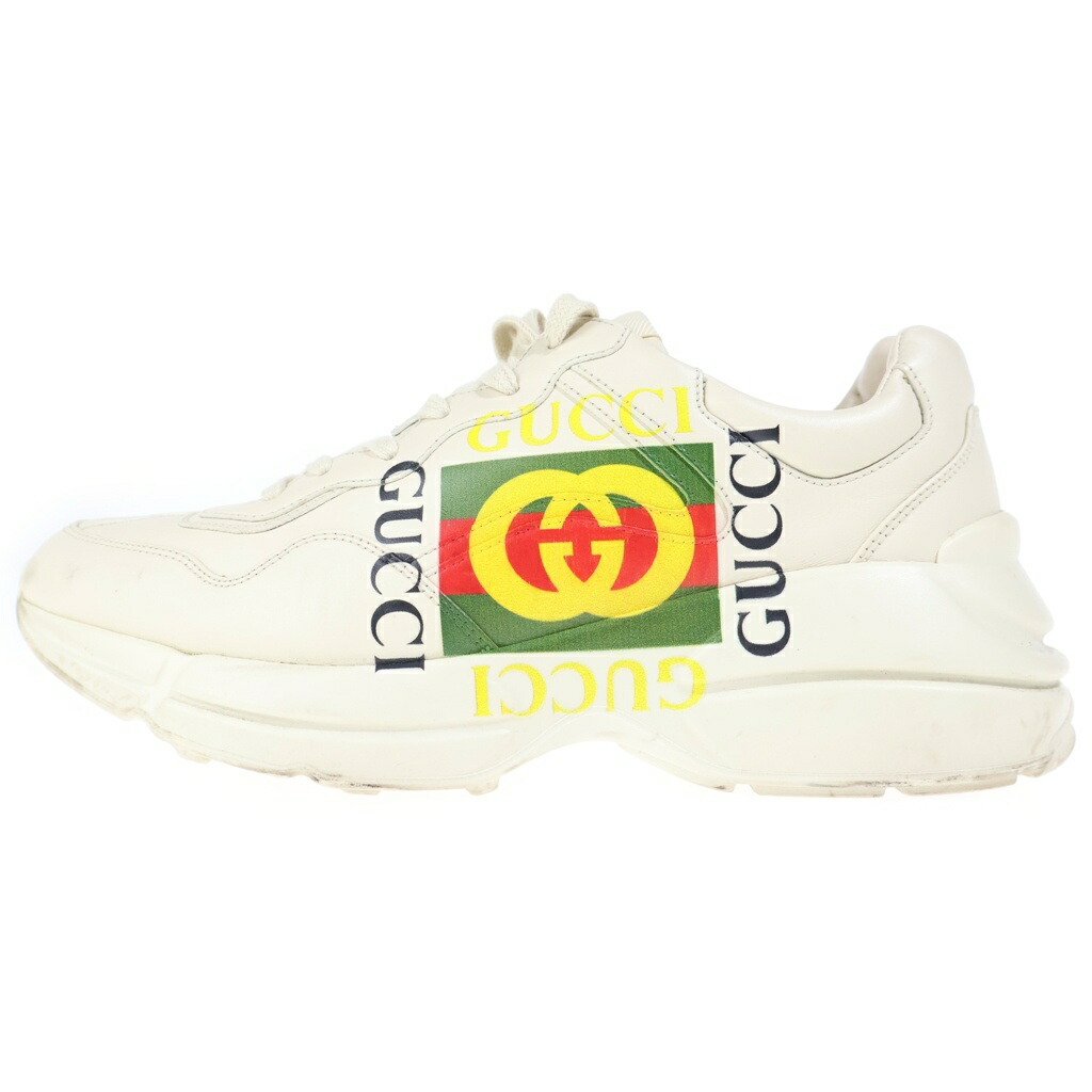 GUCCI(グッチ) 大いさ:7 Rhyton Sneaker ライトンスニーカー ローカットシューズ 白いこと【中古】【座標軸B】【色合い白いこと】【オンライン制限事項商いもの】