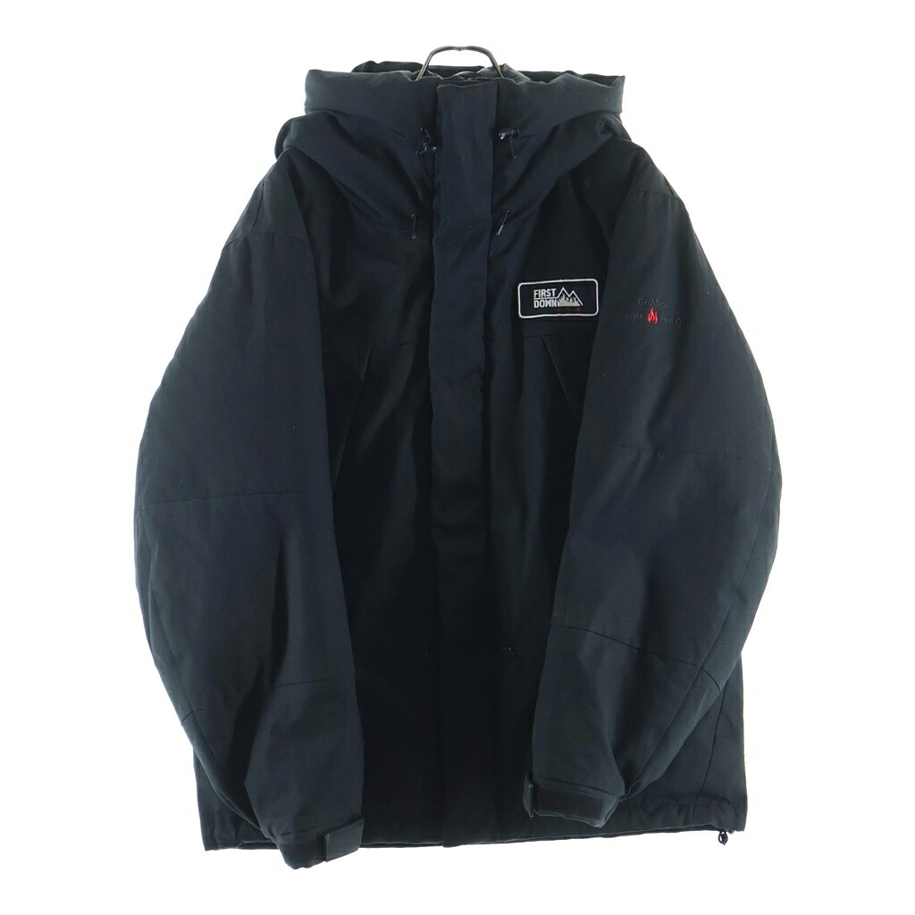 FIRST DOWN(一塁手落ちこむ) 大きさ:L ×FREAK\u0027S STORE ORANGE FIRE PROOF 一塁手落ちこむ別注 ダイアログボックス遊撃手 落ちこむ上衣 黒いこと 213-1504【中古】【座標軸B】【色合い黒いこと】【オンライン制限事項商いもの】