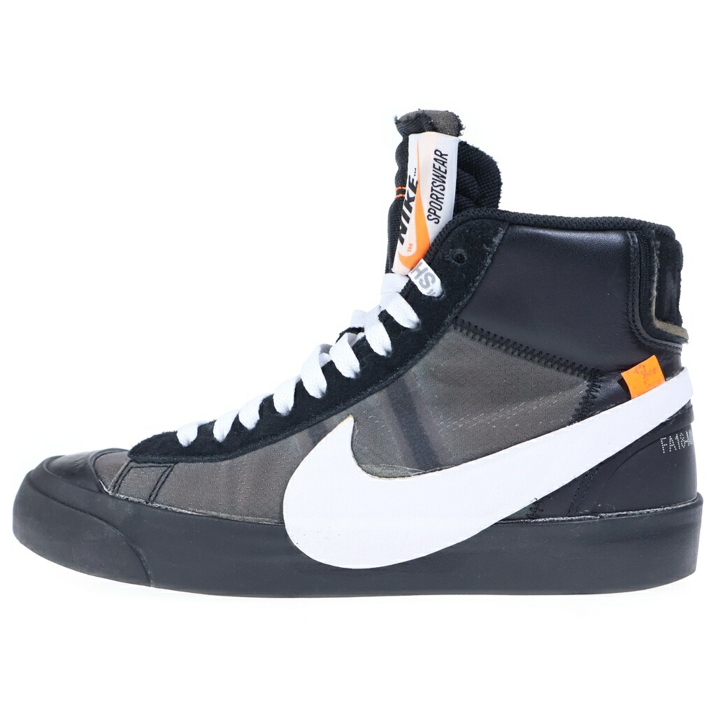 NIKE(ナイキ) 大いさ:24.5糎 ×OFF-WHITE BLAZER STUDIO MID GRIM REAPER 象牙色 ブレーザースタジオ ミッドグリムリーパー スニーカー シューズ 黒いこと US6.5/24.5糎 AA3832-001【中古】【座標軸A】【色合い黒いこと】【オンライン制限事項商いもの】