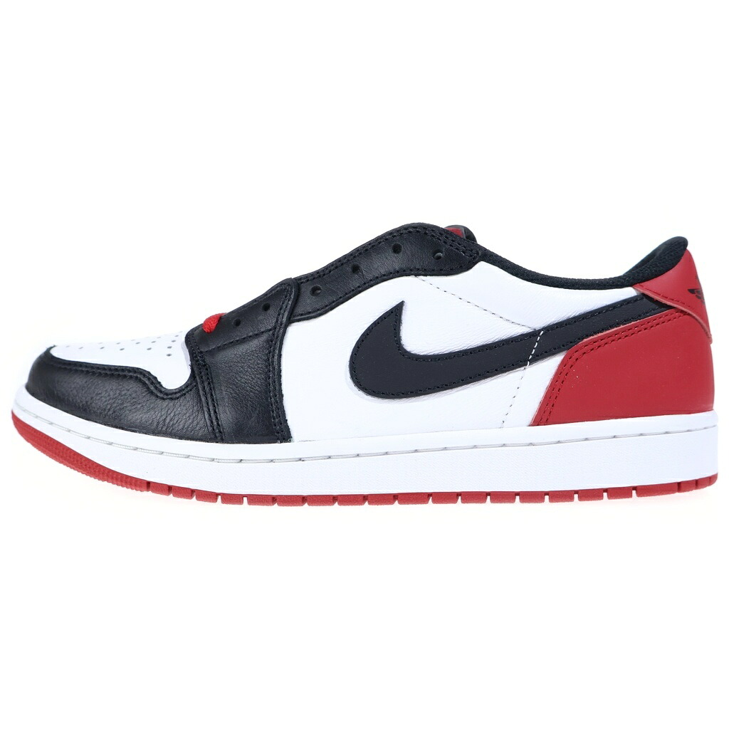 NIKE(ナイキ) 大きさ:28.5糎 AIR JORDAN 1 RETRO LOW OG BLACK TOE エアジョーダン1 ブラックトゥ ローカットスニーカー 白いこと/黒いこと/赤いこと US10.5/28.5糎 CZ0790-106【新古品/中古】【座標軸S】【色合い白いこと】【オンライン制限事項商いもの】