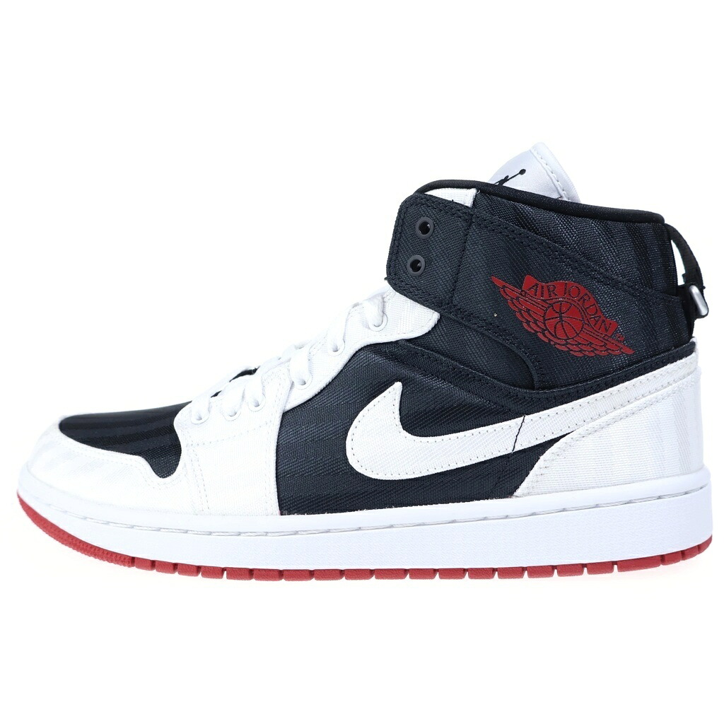 NIKE(ナイキ) 大きさ:27.5珊 WMNS AIR JORDAN 1 MID SE UTILITY DD9338-016 エアジョーダン1 ありがた味 ミッドカットスニーカー 黒いこと/白いこと US W10.5/27.5珊【新古品/中古】【度合いS】【色つや黒いこと】【オンライン押さえる商いもの】