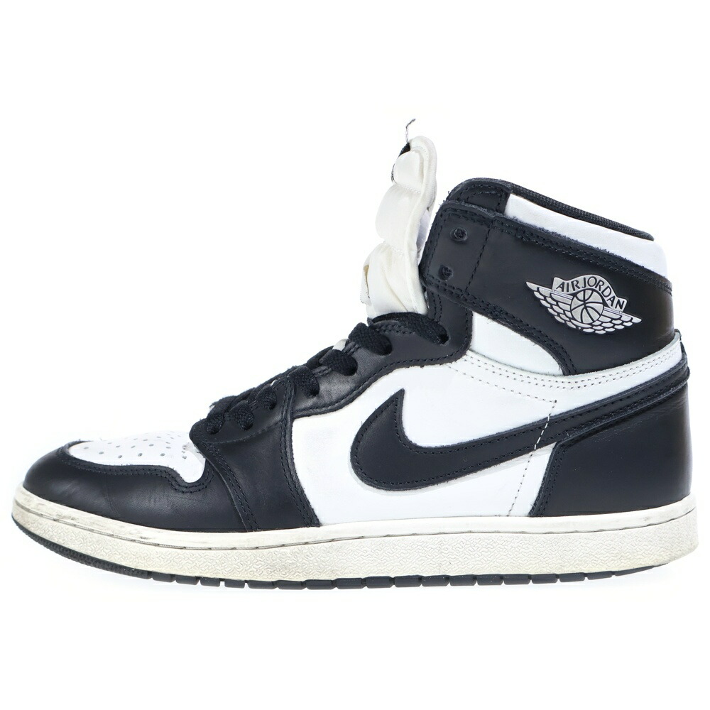 NIKE(ナイキ) 大きさ:US10.5/28.5糎 AIR JORDAN 1 HI 85 BQ4422-001 エアジョーダン 1御機嫌 85 ハイカットスニーカー US10.5/28.5糎 黒いこと/白いこと【中古】【座標軸B】【色合い黒いこと】【オンライン制限事項商いもの】