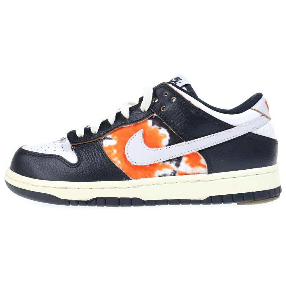 NIKE SB(ナイキエスビー) 大きさ:25.0珊 ×HUF DUNK LOW OG QS SAN FRANCISCO FD8775-001 ハフ ダンク サンフランシスコ ローカットスニーカー US7/25.0珊 黒いこと/白いこと/オレンジ色【中古】【度合いB】【色つや黒いこと】【オンライン押さえる商いもの】
