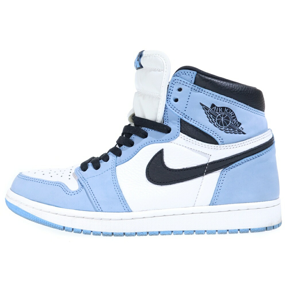 NIKE(ナイキ) 大きさ:US10/28.0珊 AIR JORDAN 1 RETRO HIGH OG UNIVERCITY BLUE エアジョーダン1 ご機嫌 最高学府青碧 ハイカットスニーカー 青碧/白いこと US10/28.0珊 555088-134【中古】【度合いB】【色つや青碧】【オンライン押さえる商いもの】