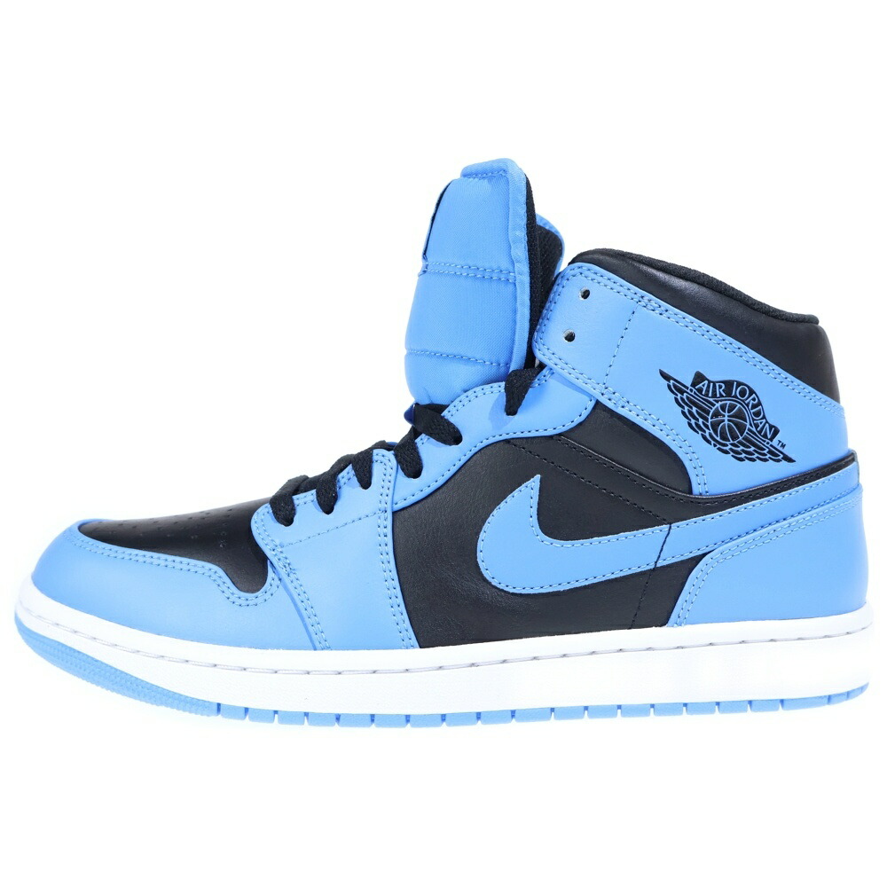 NIKE(ナイキ) 大きさ:28.5糎 AIR JORDAN 1 MID UNIVERSITY BLUE エアジョーダン1 ユニバーシティブルー ミッドカットスニーカー 黒いこと/青色 US10.5/28.5糎 DQ8426-401【新古品/中古】【座標軸S】【色合い黒いこと】【オンライン制限事項商いもの】