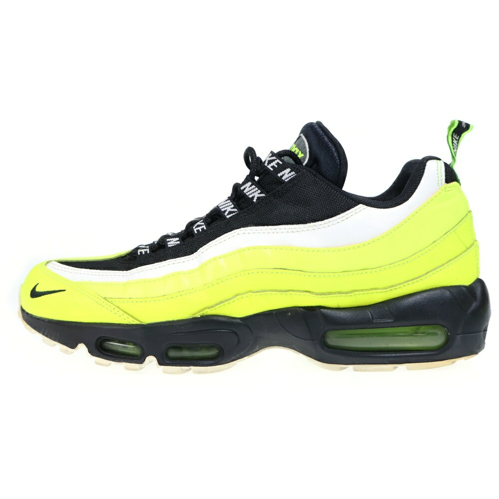 NIKE(ナイキ) 大きさ:29.0糎 AIR MAX 95 REVERSE VOLT 大気圏マックス95 リバースボルト ローカットスニーカー 黒いこと/黄色 US11/29糎 538416-701【中古】【座標軸B】【色合い黒いこと】【オンライン制限事項商いもの】