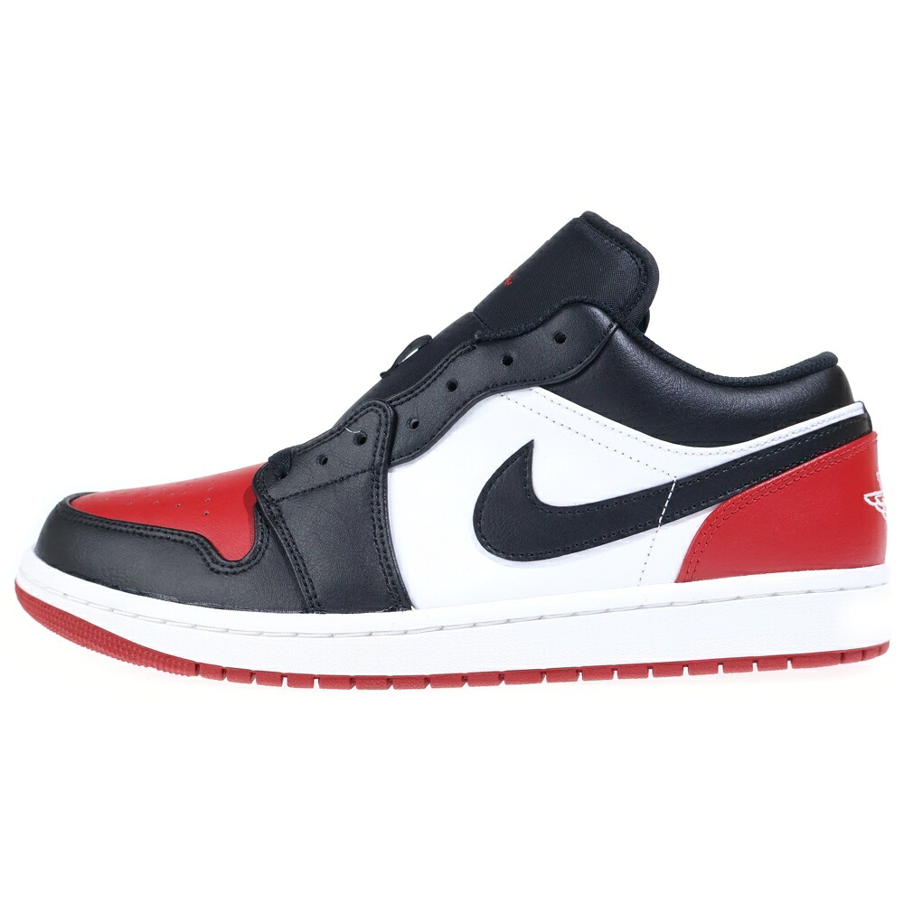 NIKE(ナイキ) 大きさ:28.5糎 AIR JORDAN 1 LOW BRED TOE エアジョーダン1 ブレッドトゥ つま黒 ローカットスニーカー 黒いこと/赤いこと/白いこと US10.5/28.5糎 553558-161【新古品/中古】【座標軸S】【色合い黒いこと】【オンライン制限事項商いもの】