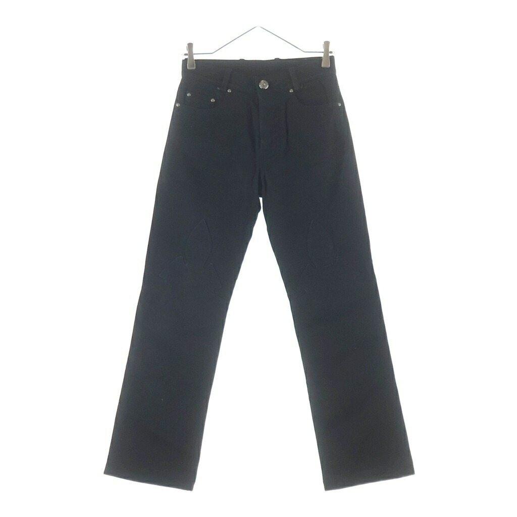 CHROME HEARTS(クロムハーツ) 大きさ:27 OLD DNM PANTS クロスボタンフライデニムパンツ【中古】【度合いB】【色つや黒いこと】【取りまわしバス発着場BRING亜米利加村店】