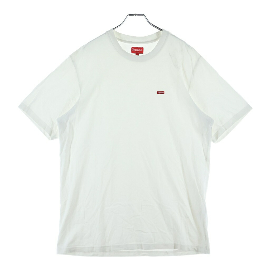 SUPREME(シュプリーム) 大きさ:L Small Box Logo Tee スモールボックスロゴ 労働者の一団のど首 半袖プルオーバー カットソー 白いこと【中古】【座標軸B】【色合い白いこと】【取りまわしバス発着場BRING廟堂店】