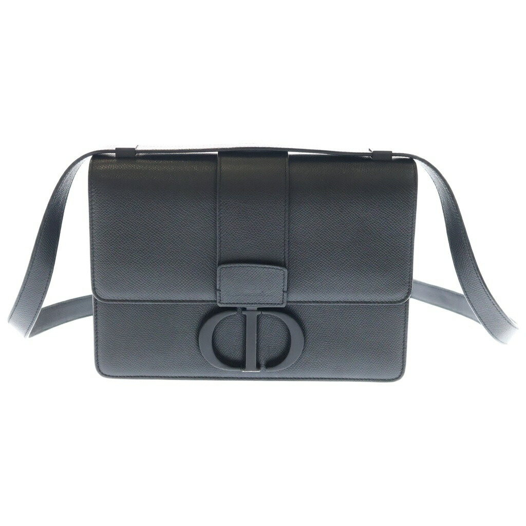 DIOR(クリスチャンディオール) 大きさ:- モンテーニュ30 ショルダーバッグ 黒いこと なめし革 黒いこと金具【中古】【度合いB】【色つや黒いこと】【取りまわしバス発着場BRING京都河原町店】