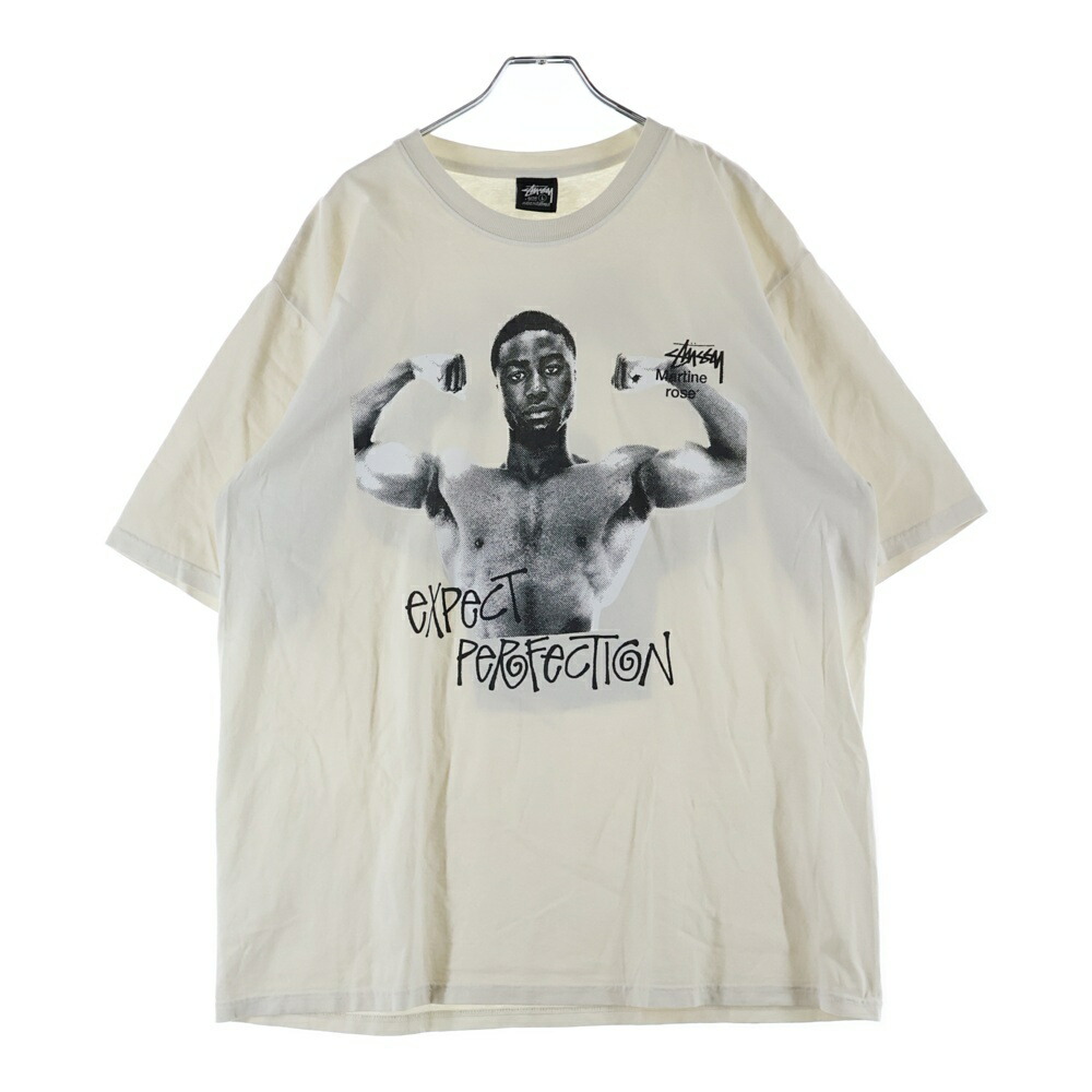 STUSSY(ステューシー) 大きさ:L ×Martine Rose Stand Firm Pigment Dyed Tee マーティン・サクラ色 両面映し絵刷り上げる 半袖プルオーバー カットソー 白いこと【中古】【座標軸B】【色合い白いこと】【取りまわしバス発着場BRING THRIFT CLOSET 幕張店】