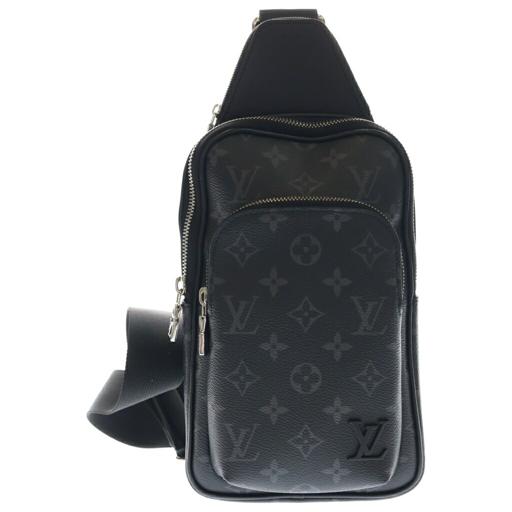 LOUIS VUITTON(ルイヴィトン) モノグラムエクリプスアヴェニュー・スリングバッグPM 酉の方角御徒面子 上半身御徒面子 ショルダーバッグ 黒いこと なめし革×PVC M47137 黒いこと金具【新古品/中古】【座標軸S】【色合い黒いこと】【取りまわしバス発着場渋谷】