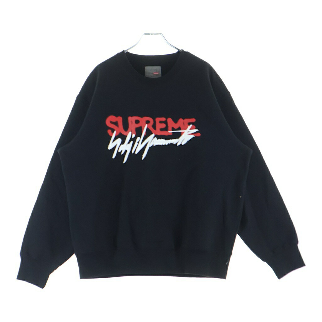 SUPREME(シュプリーム) 大きさ:M 20AW ×Yohji Yamamoto Crewneck ヨウジヤマモト ロゴタイプ刷り上げる 労働者の一団のど首 スウェットトレーナー 黒いこと【中古】【座標軸B】【色合い黒いこと】【取りまわしバス発着場BRING亜米利加村店】
