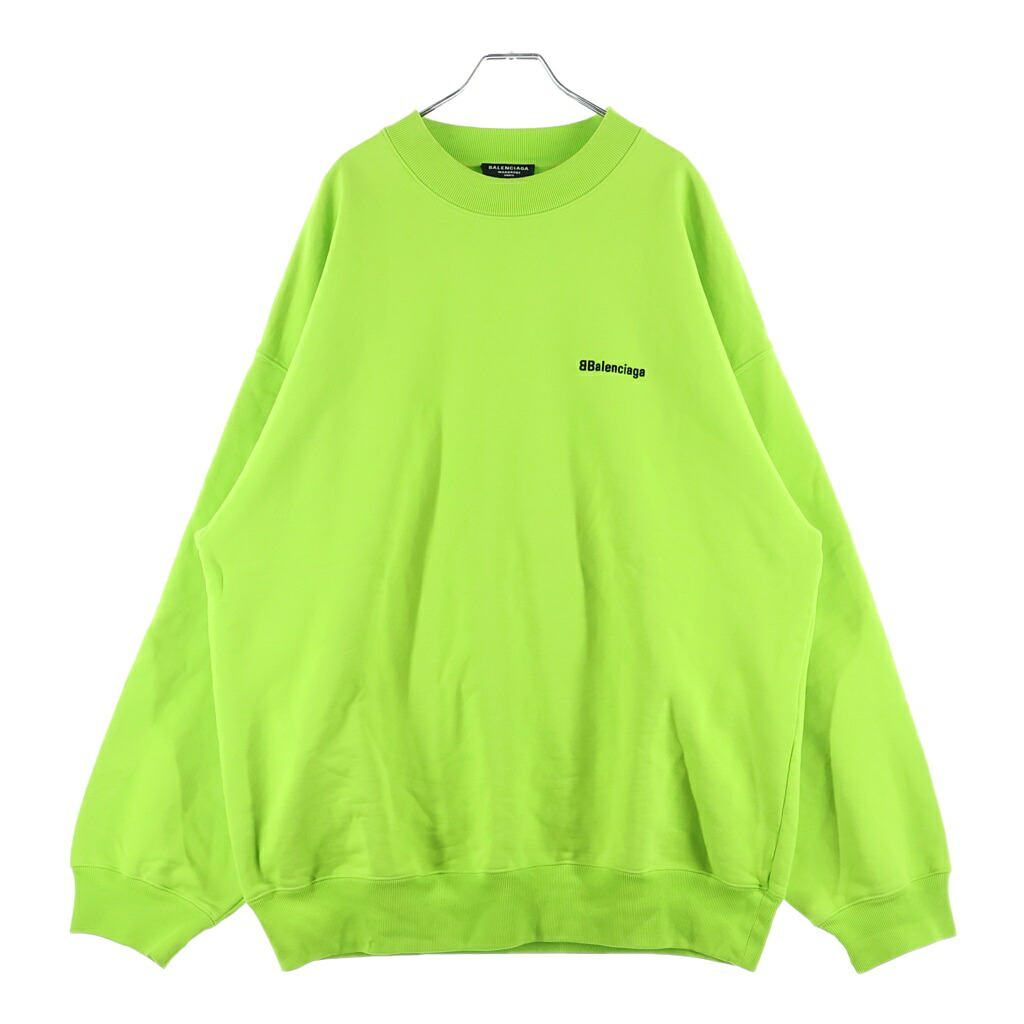 BALENCIAGA(バレンシアガ) サイズ:S 24SS BB CORP SWEATSHIRT BBコープ オーバーサイズ クルーネックスウェット トレーナー ライトグリーン 671125 TKVB5【中古】【程度B】【カラーグリーン】【取扱店舗BRING WASTE_NOT】|ブランド買取・販売 BRING