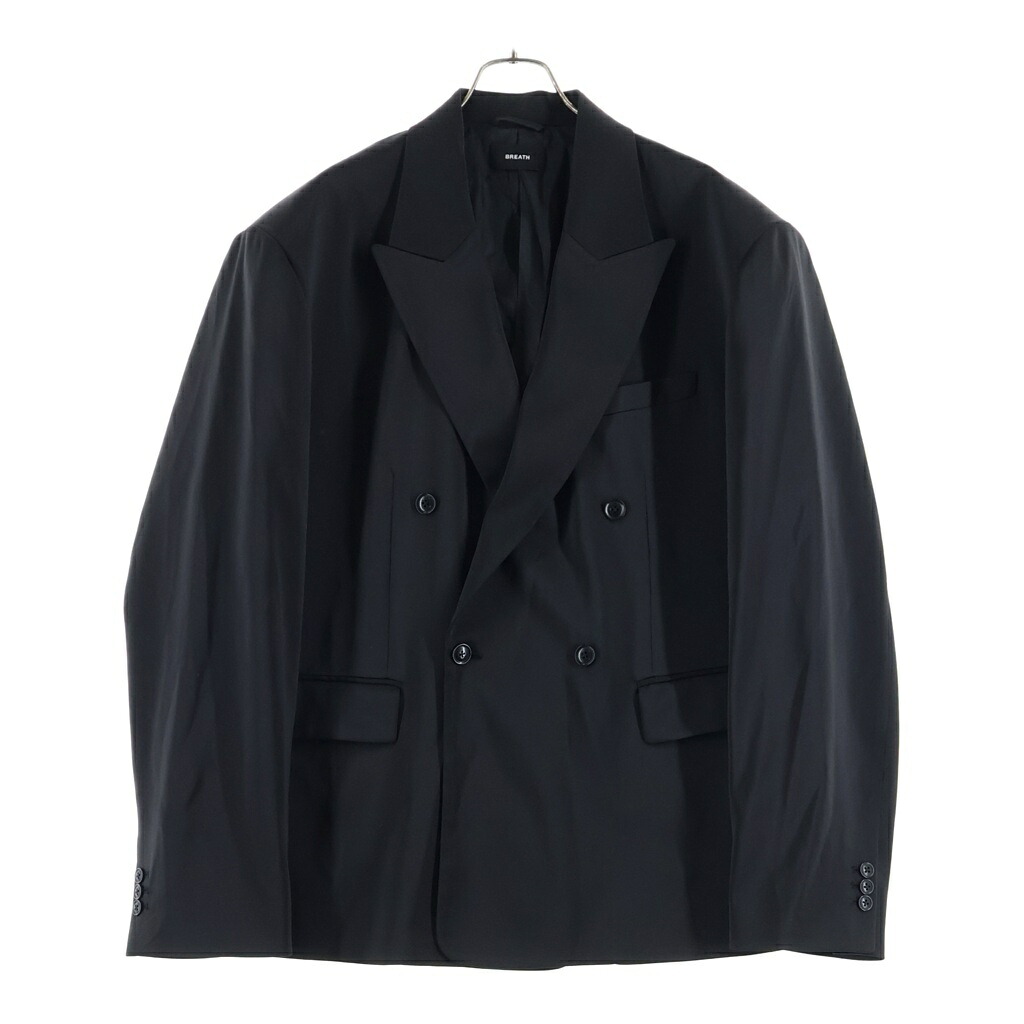 BREATH(ブレス) サイズ:XL 26SS OVERSIZE DOUBLE JACKET オーバーサイズダブルジャケット ブラック BR26SS-O0005【中古】【程度A】【カラーブラック】【取扱店舗BRING札幌店】｜ブランド買取・販売　BRING