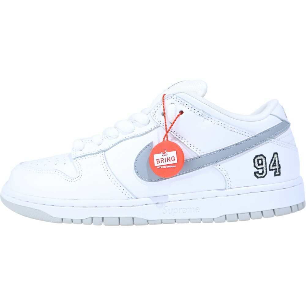 NIKE SB(ナイキエスビー) 大きさ:27.0珊 25AW ×SUPREME DUNK LOW OG QS REFLECTIVE GREY シュプリーム リフレクティブ ダンク ローカットスニーカー 白いこと/薄墨色 US9/27珊 HQ8487-100【中古】【度合いA】【色つや白いこと】【取りまわしバス発着場BRING福岡天神店】
