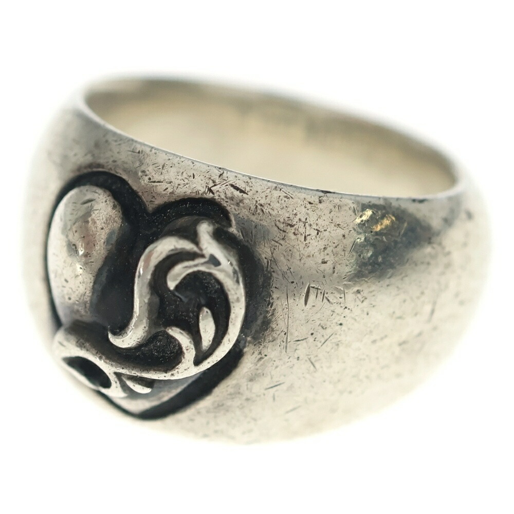 CHROME HEARTS(クロムハーツ) 大きさ:14.0号 HEART IN BAND ハートインバンドリング しろがね色【中古】【座標軸B】【色合いしろがね色】【取りまわしバス発着場BRING THRIFT CLOSET あべの店】