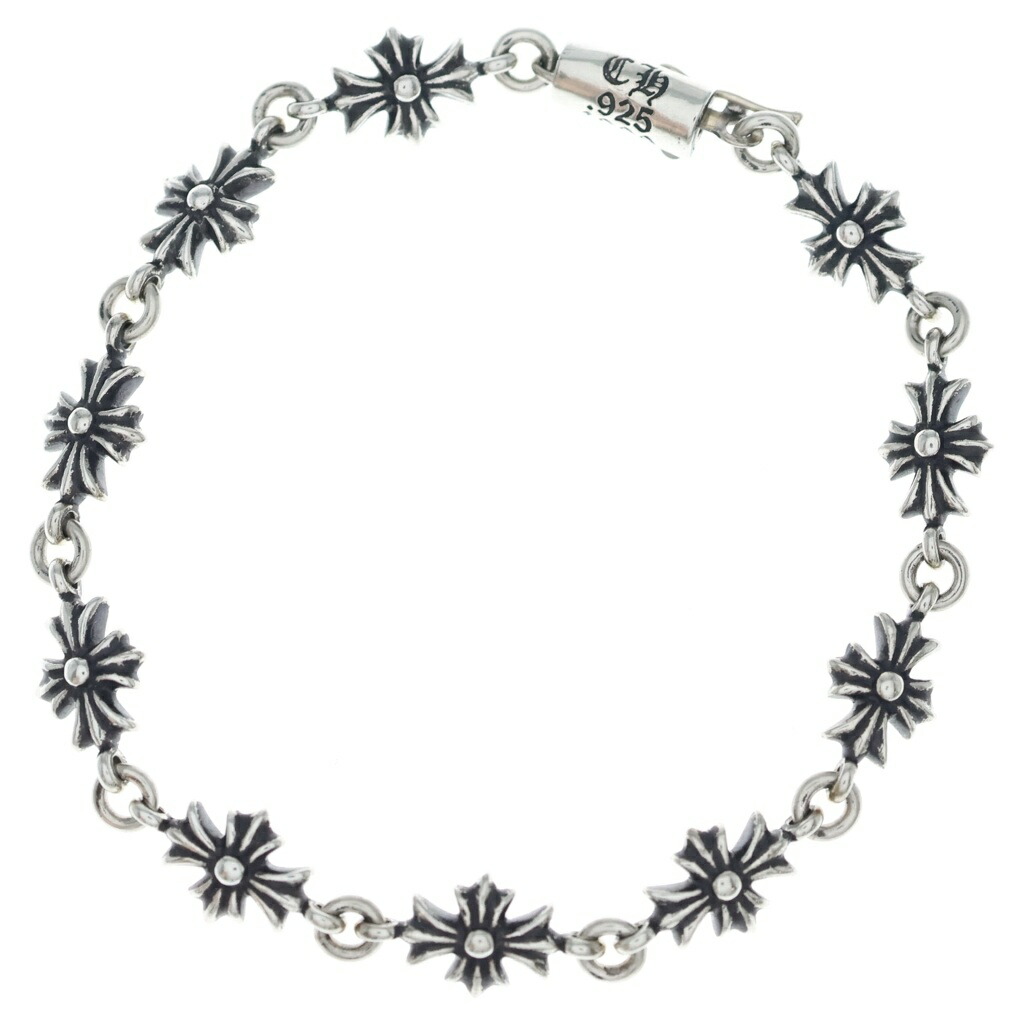 CHROME HEARTS(クロムハーツ) 大いさ:10LINK TNY E CH PLS タイニーE CH足し加える腕輪 10LINK しろがね色 BCA187【中古】【座標軸B】【色合いしろがね色】【取りまわしバス発着場OneStyle新宿店】