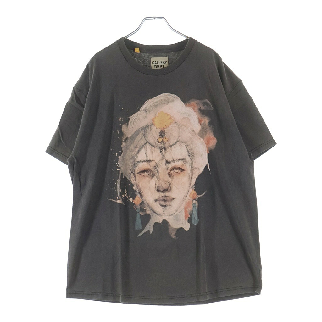 GALLERY DEPT.(ギャラリーデプト) 大きさ:L × Firsthand Alone In Silence T Shirt お手々 アローン はたご屋 物静かさ 半袖 プルオーバー カットソー 薄墨色【中古】【座標軸B】【色合い薄墨色】【取りまわしバス発着場新宿】