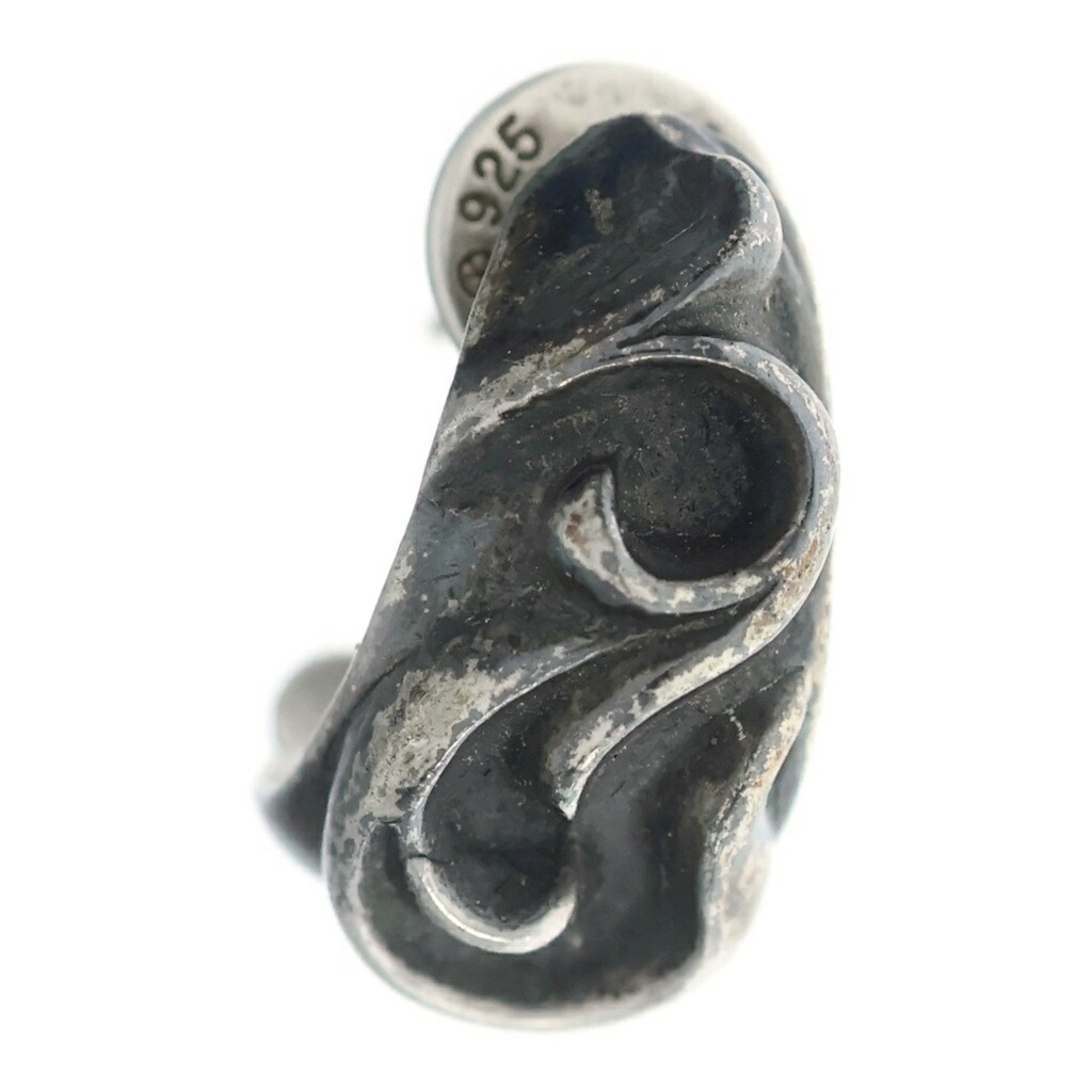 CHROME HEARTS(クロムハーツ) CARVED TEARDROP カーブドティアドロップ ピアス しろがね色 BCA091【中古】【度合いB】【色つやしろがね色】【取りまわしバス発着場BRING亜米利加村店】