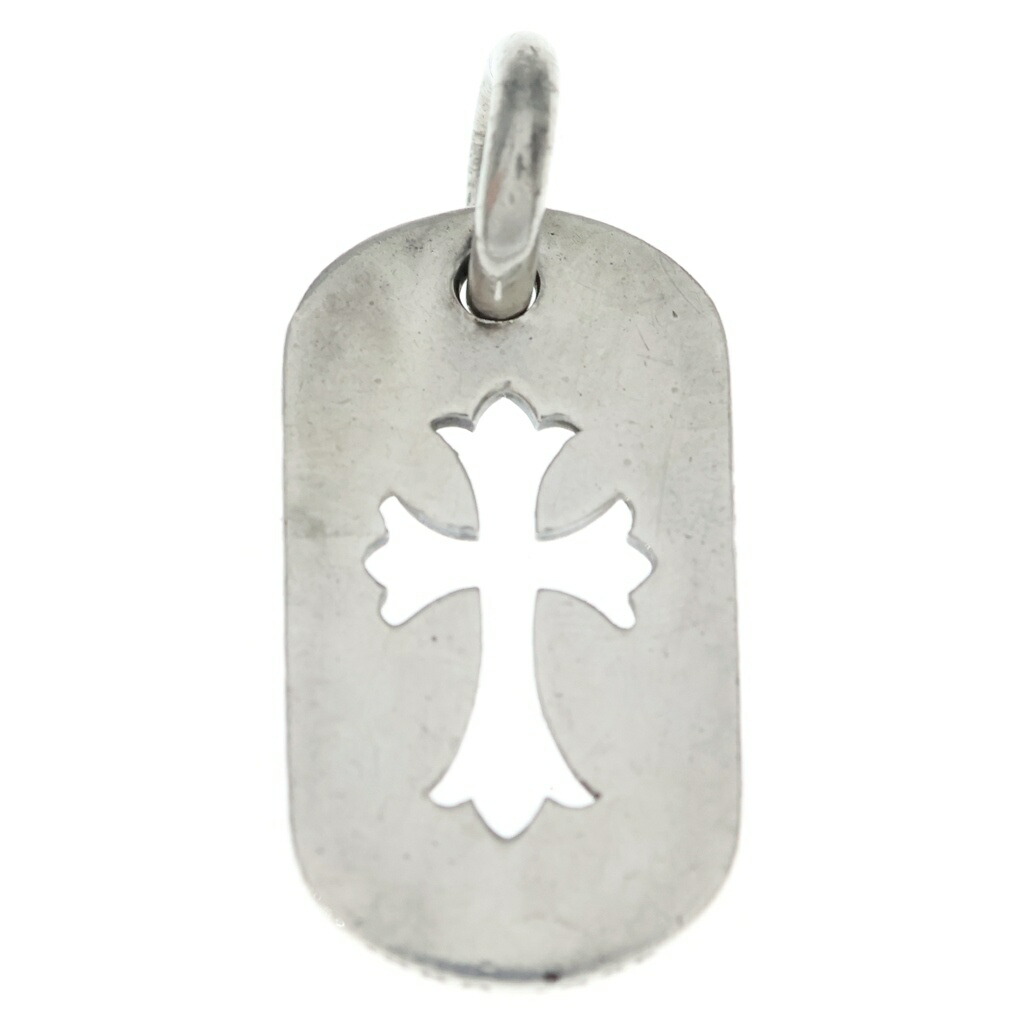 CHROME HEARTS(クロムハーツ) D TAG SML CO CRS カットアウトクロスドッグタグ スモール シャンデリヤいの一番 しろがね色 BCA242【中古】【座標軸B】【色合いしろがね色】【取りまわしバス発着場渋谷】