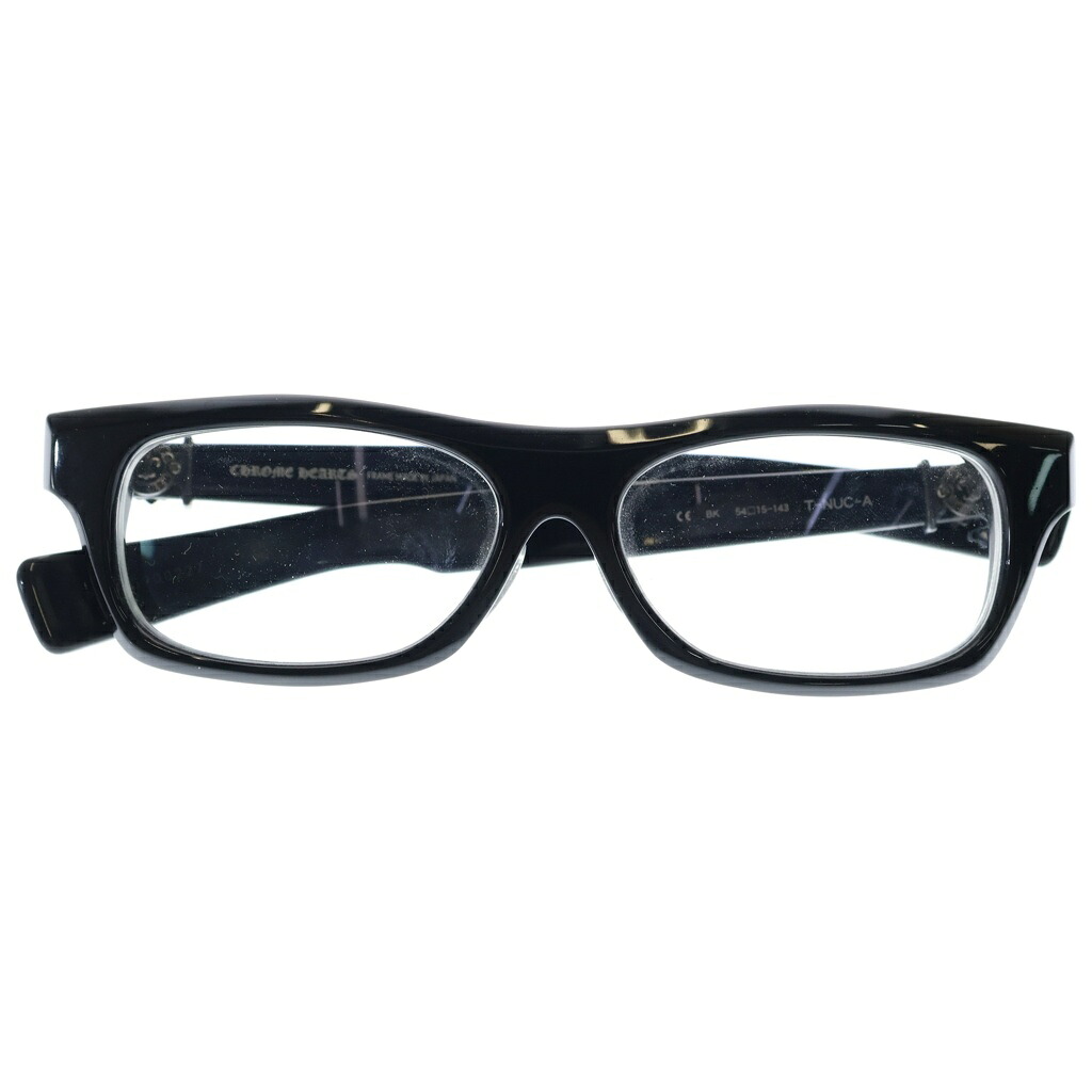 CHROME HEARTS(クロムハーツ) 大いさ:54□15 T-NUC-A BS太陽面爆発 眼鏡 アイウェア メガネ 黒いこと/しろがね色 ※度入り口・入口【中古】【座標軸C】【色合い黒いこと】【取りまわしバス発着場BRING横浜ビブレ店】