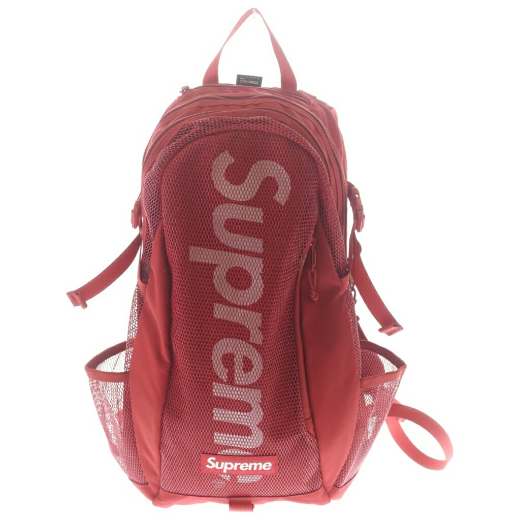SUPREME(シュプリーム) 20SS Backpack ロゴタイプ青写真 うしろ側風呂敷き包み 背嚢 うしろ側 赤いこと【中古】【座標軸B】【色合い赤いこと】【取りまわしバス発着場BRING福岡天神店】