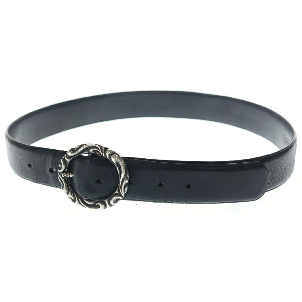 CHROME HEARTS(クロムハーツ) サイズ:36 BLT SCRLREC レクタングルスクロール レザーベルト【中古】【程度B】【カラーブラック】【取扱店舗OneStyle名古屋パルコ店】｜ブランド買取・販売　BRING