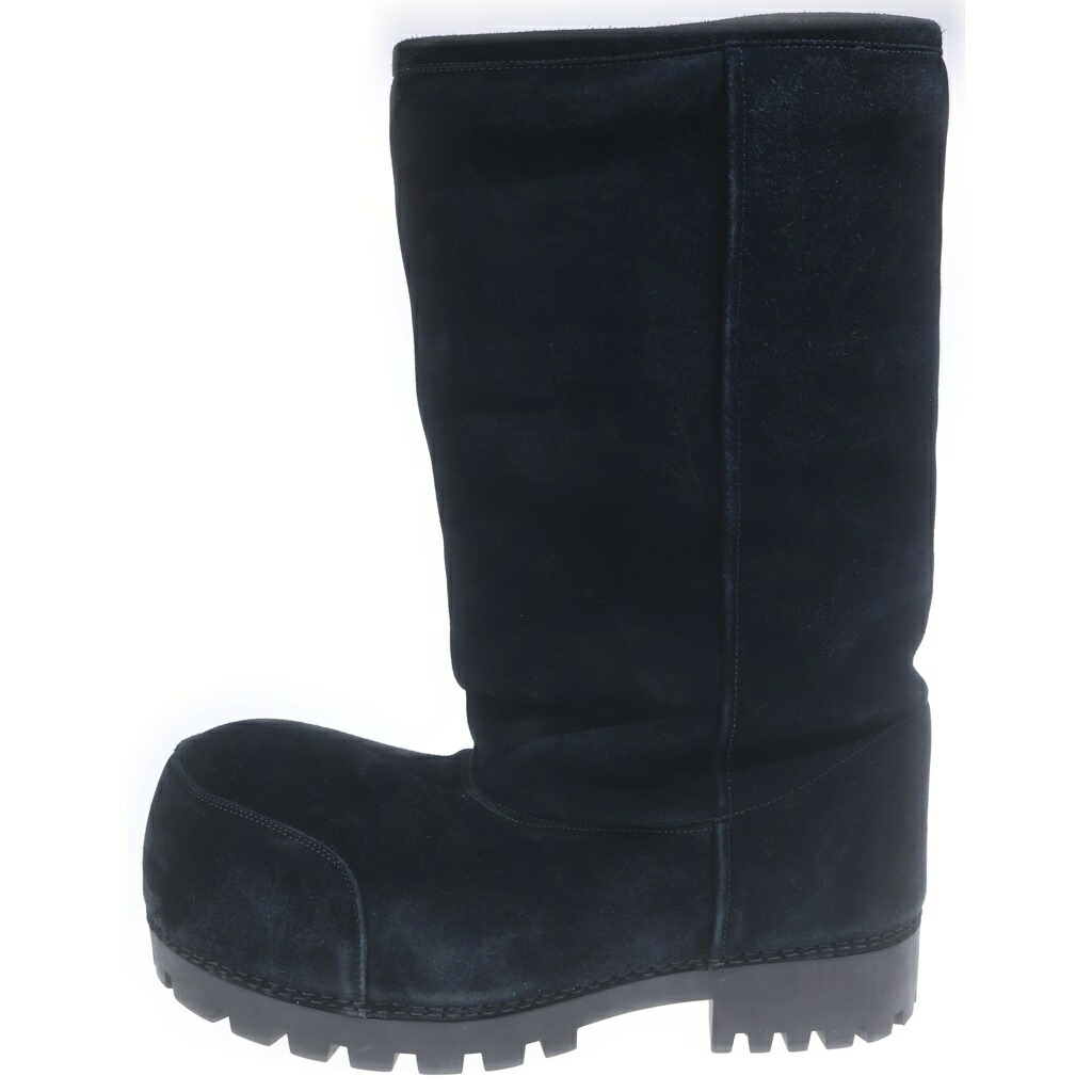 BALENCIAGA(バレンシアガ) 大いさ:43 Alaska Fur Boots アラスカ州 毛皮 羊肉 ロングブーツ 黒いこと【中古】【座標軸B】【色合い黒いこと】【オンライン制限事項商いもの】