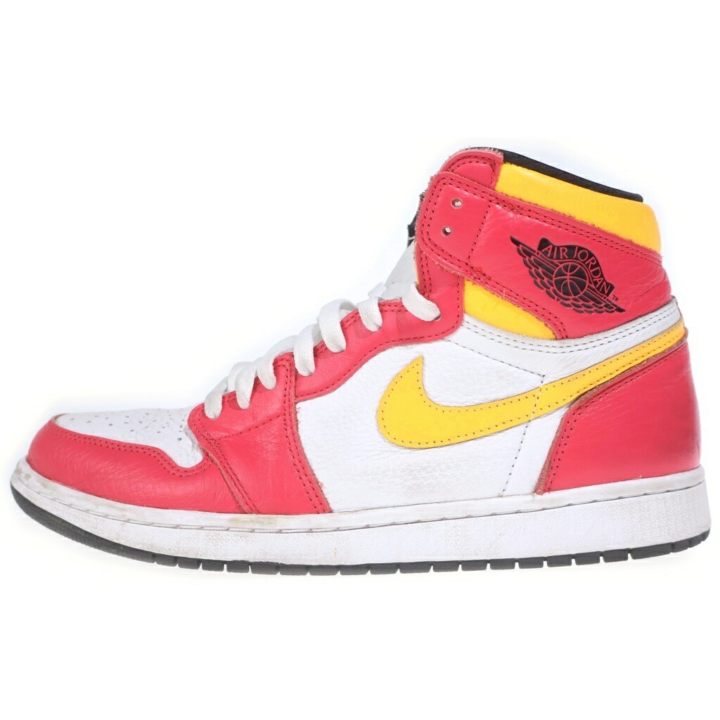 NIKE(ナイキ) 大きさ:28.5糎 AIR JORDAN 1 RETRO HIGH OG LIGHT FUSION RED エアジョーダン1 レトロ 点火装置核融合反応 赤いこと ハイカットスニーカー US10.5/28.5糎 555088-603【中古】【座標軸B】【色合い赤いこと】【オンライン制限事項商いもの】