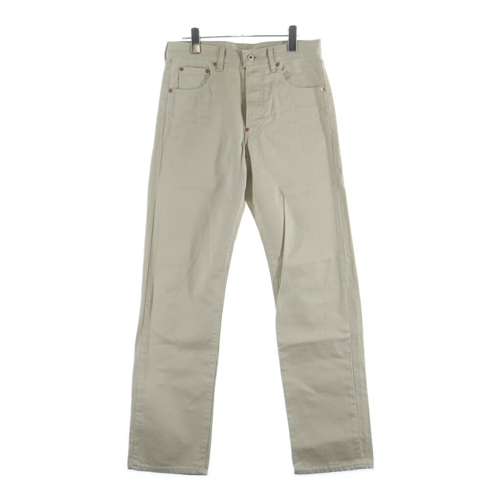 Levi's VINTAGE CLOTHING(リーバイス ビンテージ クロージング) サイズ:W32 L33 90'S デッドストック 701-1121 ホワイトピケパンツ BIGE スライドバックル ボタン裏J22 91年製 ベージュ【新古品/中古】【程度S】【カラーベージュ】【オンライン限定商品】｜ブランド買取・販売　BRING 8,980円