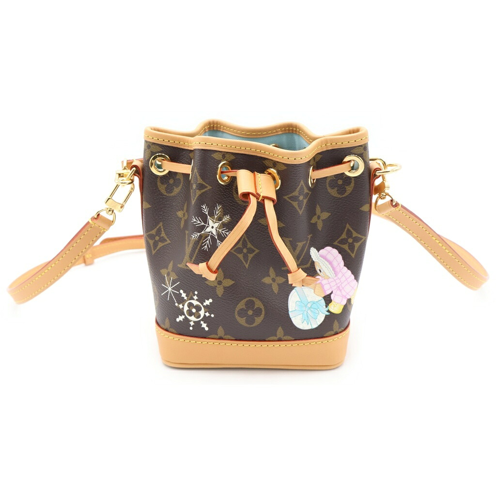 LOUIS VUITTON(ルイヴィトン) モノグラム ヴィヴィエンヌホリデー ナノノエ ショルダーバッグ ミニ御徒面子 赤銅色 なめし革×PVC M12221 ゴールド金具【中古】【座標軸A】【色合い赤銅色】【取りまわしバス発着場BRING心斎橋店】