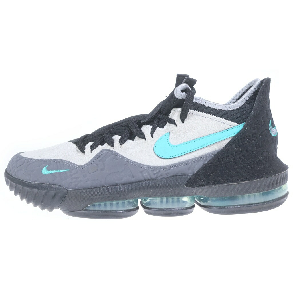 NIKE(ナイキ) 大きさ:28.5糎 ×atmos LEBRON 16 LOW AC アトモス レブロン16  ローカットスニーカー 薄墨色/青色 US10.5/28.5糎 CD9471-003【中古】【座標軸B】【色合い薄墨色】【オンライン制限事項商いもの】