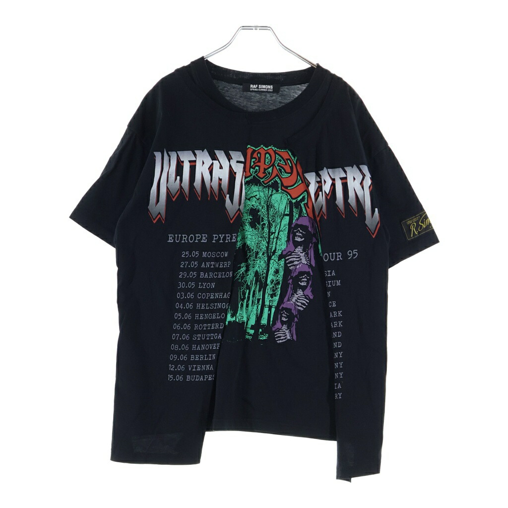 RAF SIMONS(ラフシモンズ) 大きさ:M 22SS Small fit doubled T-shirt Ultrasceptre 半袖カットソー 黒いこと 221-141A-19001-0099【中古】【座標軸B】【色合い黒いこと】【取りまわしバス発着場BRING仙台店】