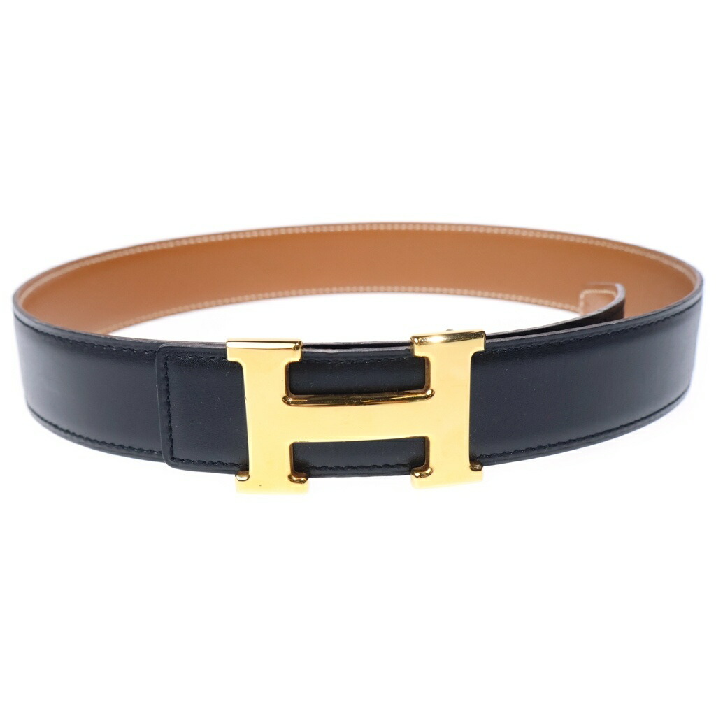 HERMES(エルメス) コンスタンス H三尺帯 赤銅色×黒いこと なめし革 〇Z目じるし ゴールド金具【中古】【座標軸B】【色合い黒いこと】【取りまわしバス発着場BRING京都河原町店】