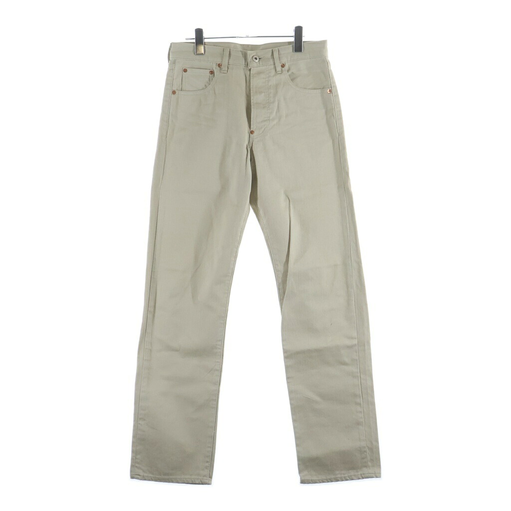 Levi\u0027s VINTAGE CLOTHING(リーヴァイズジーンズ ビンテージ クロージング) 大きさ:W32 L33 90\u0027S デッド買い溜める 701-1121 ホワイトピケパンツ BIGE 横すべりバックル 名取り草裏J22 91年製 ベージュ【新古品/中古】【座標軸S】【色合いベージュ】【取りまわしバス発着場AWESOME高円寺店】
