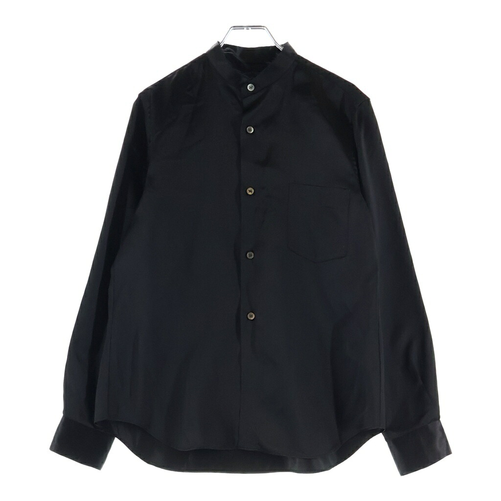 COMME des GARCONS(コムデギャルソン) サイズ:S 16AW カットオフ スタンド カラー アセテート長袖シャツ ブラック GR-B010 AD2016【中古】【程度B】【カラーブラック】【取扱店舗AWESOME原宿店】|ブランド買取・販売 BRING