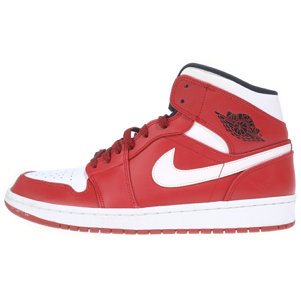 NIKE(ナイキ) 大きさ:29.0糎 AIR JORDAN 1 MID CHICAGO 554724-605 エアジョーダン1 風の強い町 ミッドカットスニーカー 白いこと/赤いこと US11/29糎【中古】【座標軸A】【色合い白いこと】【オンライン制限事項商いもの】