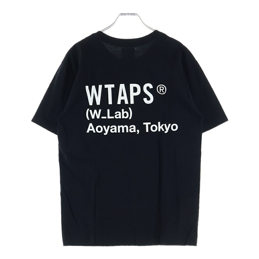 WTAPS(ダブルタップス) 大きさ:1 22SS W_Lab Aoyama Tee 奥津城所押さえる ロゴタイプ刷り上げる 労働者の一団のど首 半袖ティーシャツ カットソー 黒いこと【中古】【度合いA】【色つや黒いこと】【取りまわしバス発着場BRINGご廟店】