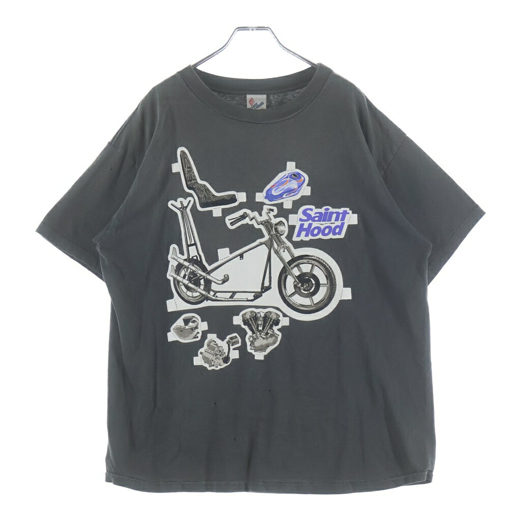 SAINT MICHAEL(セントマイケル) サイズ:L 23SS ×NEIGHBORHOOD ネイバーフッド 両面プリント クルーネック半袖Tシャツカットソー グレー SM-S23-0000-114【中古】【程度B】【カラーグレー】【取扱店舗BRING京都河原町店】|ブランド買取・販売 BRING
