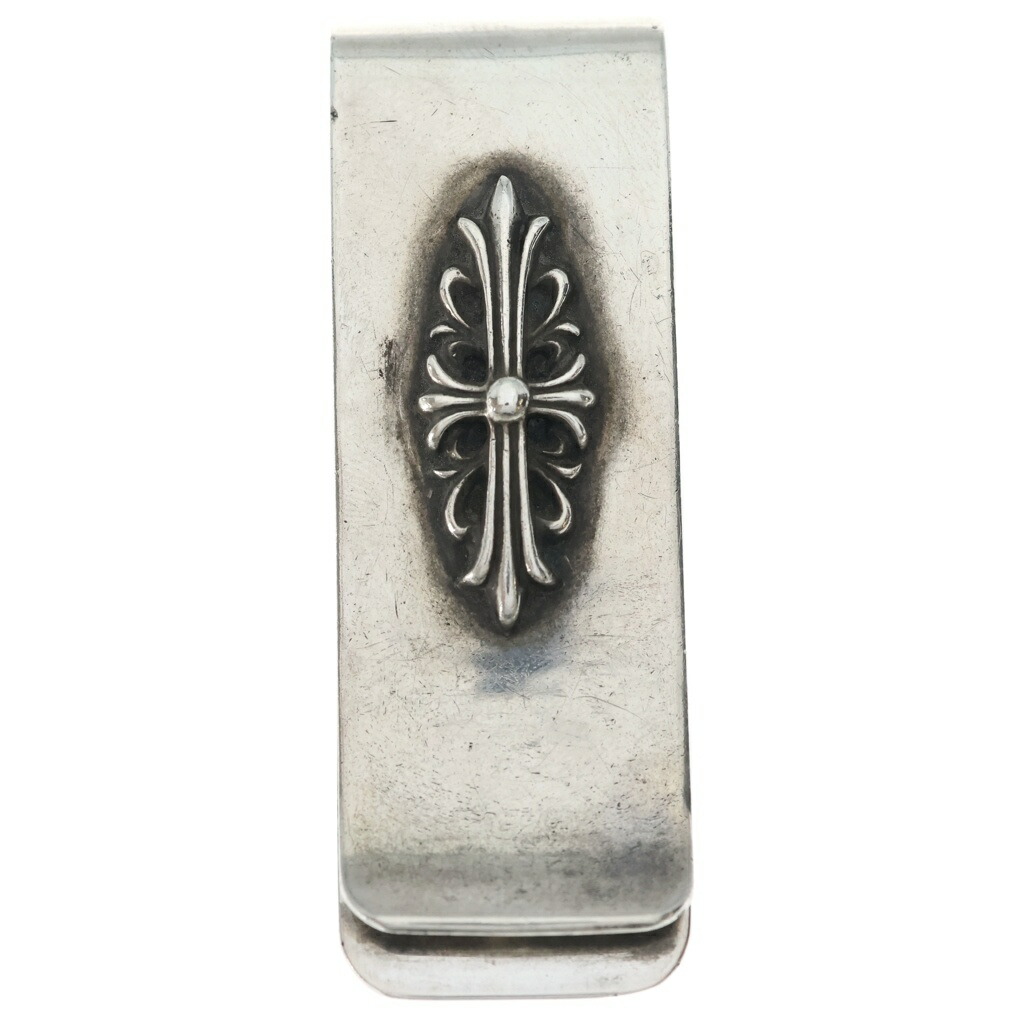 CHROME HEARTS(クロムハーツ) MNY CLIP SM フローラルモチーフマネークリップ しろがね色【中古】【座標軸B】【色つやしろがね色】【取りまわしバス発着場OneStyle原宿店】
