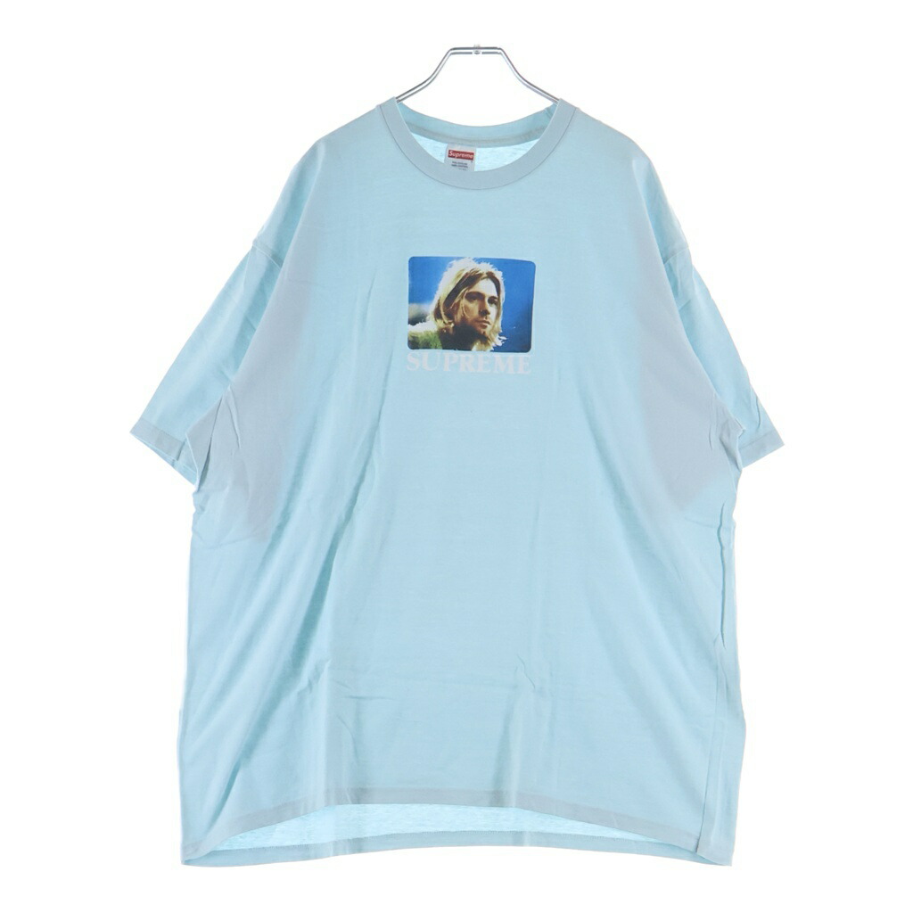 SUPREME(シュプリーム) 大きさ:XL 23SS Kurt Cobain Tee 手押し車コバーン 労働者の一団のど首半袖ティーシャツ カットソー 点火装置青碧【中古】【度合いB】【色つや青碧】【取りまわしバス発着場BRINGご廟店】