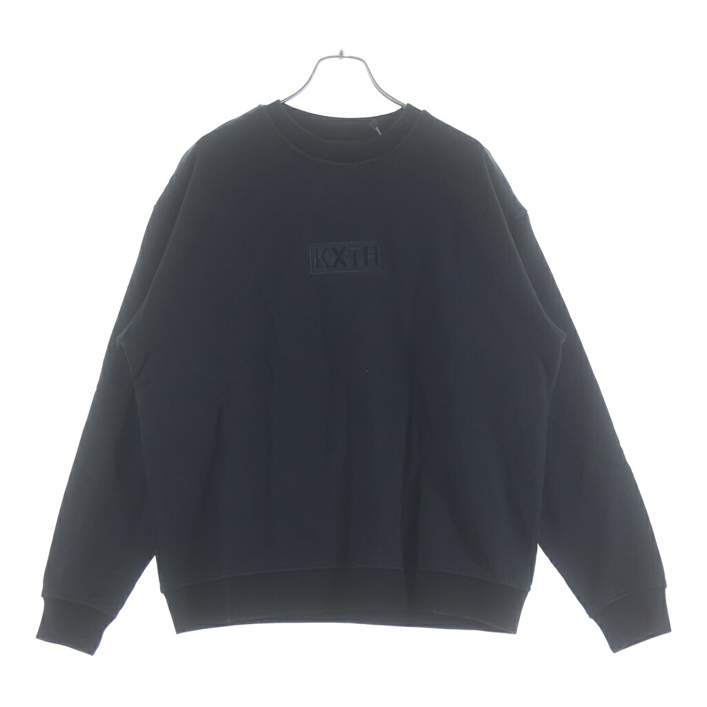 KITH(口づけ) 大きさ:L 21AW Cyber Monday Crewneck サイバーマンデー ボックス席ロゴタイプ刺しゅう スウェットトレーナー 黒いこと KHM030147【中古】【座標軸A】【色つや黒いこと】【取りまわしバス発着場BRING聖堂店】