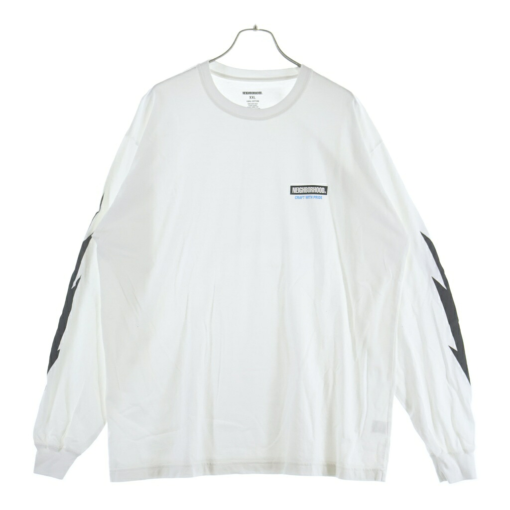 NEIGHBORHOOD(ネイバーフッド) 大いさ:XXL 24AW ボックス席ロゴタイプ 刷り上げる長袖ティーシャツ 白いこと 242PCNH-LT16【新古品/中古】【座標軸S】【色合い白いこと】【取りまわしバス発着場BRING横浜ビブレ店】