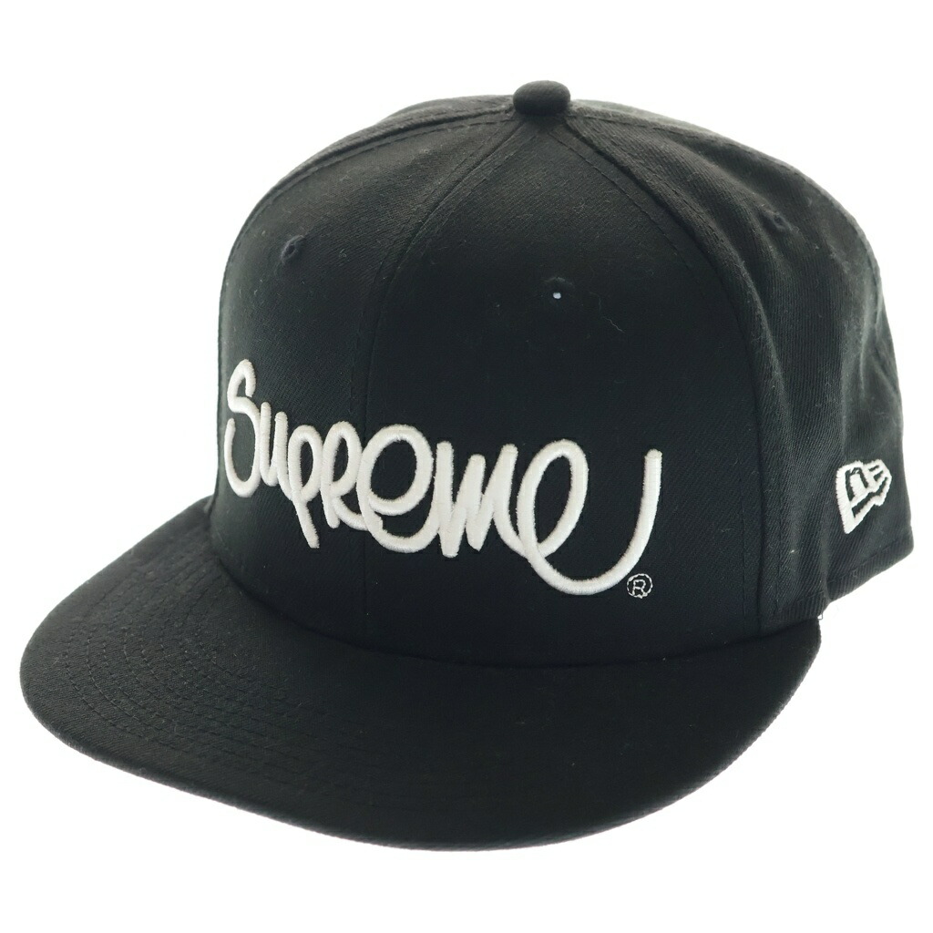 SUPREME(シュプリーム) 大きさ:7 3/8 22SS ×NEW ERA Handstyle New Era ニュー内鰓 フロントエンブロイダリー 御手々表現スタイル 旗がしら かぶり笠 黒いこと【中古】【座標軸B】【色つや黒いこと】【取りまわしバス発着場BRING福岡天神店】