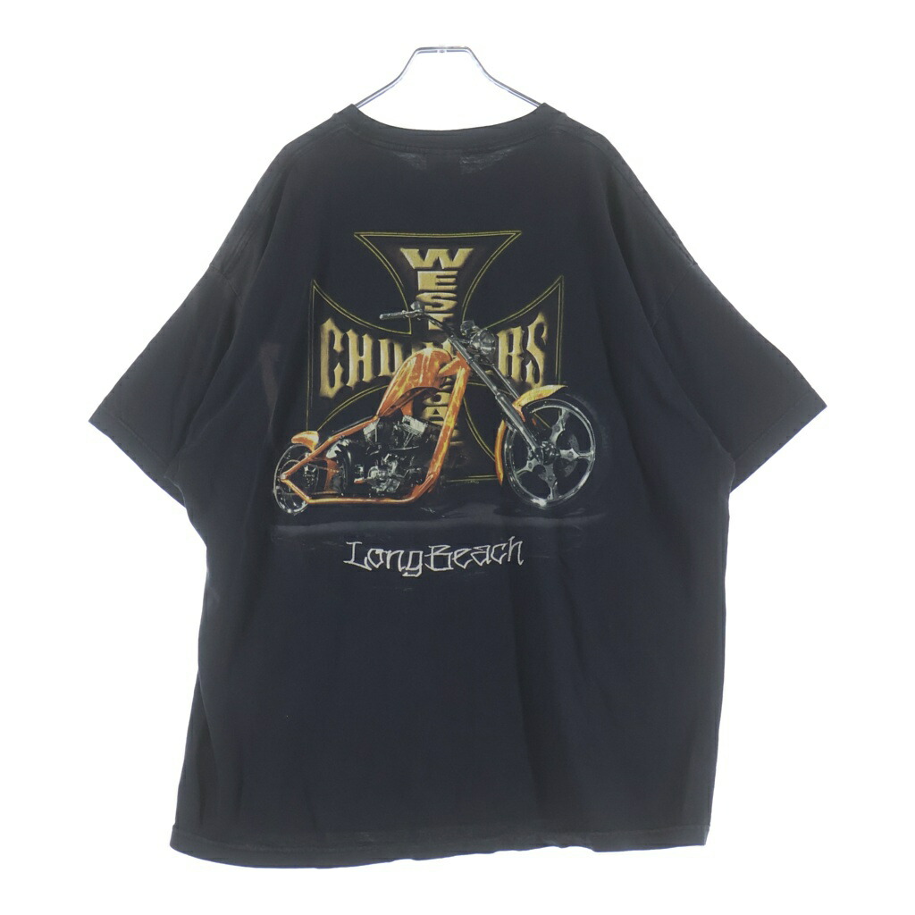 VINTAGE(ヴィンテージ) 90-00s WEST COAST CHOPPERS IRONCROSS TEE ウエストコーストチョッパーズ アイアン差し交わす 半袖刷り上げるプルオーバー 黒いこと【中古】【座標軸B】【色合い黒いこと】【取りまわしバス発着場AWESOME原宿店】
